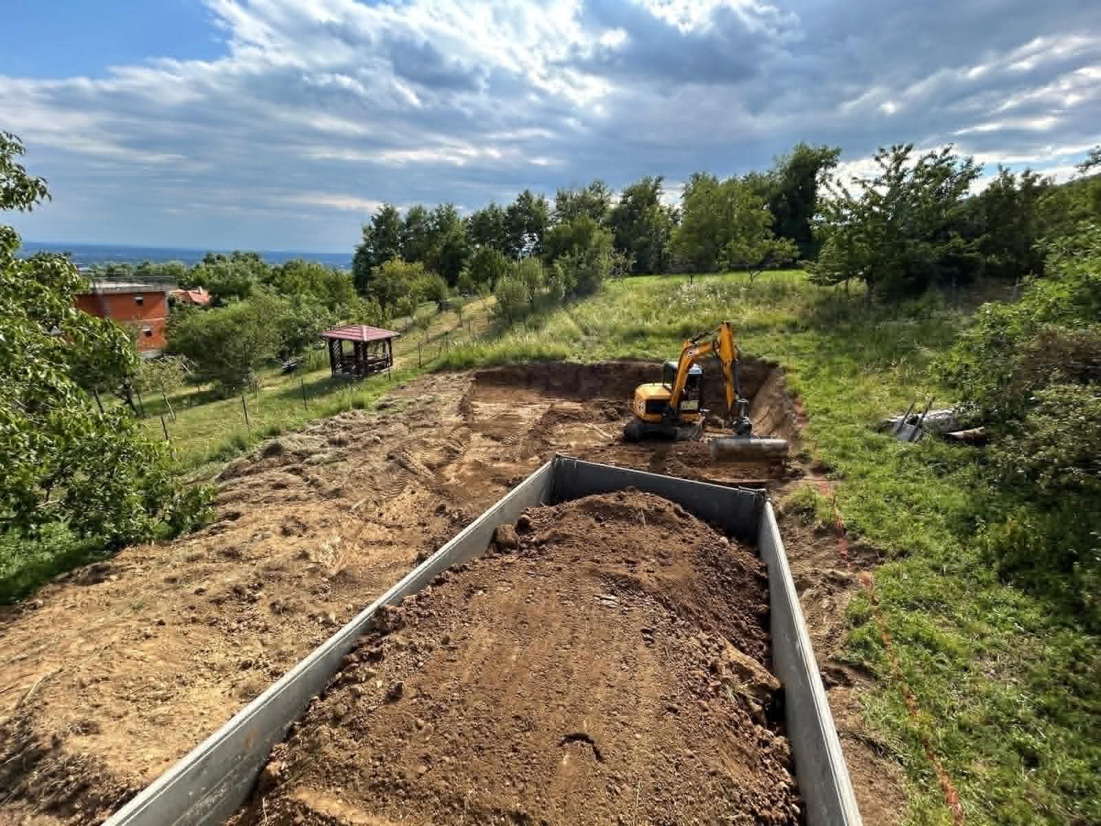 Iskop i priprema terena bagerom